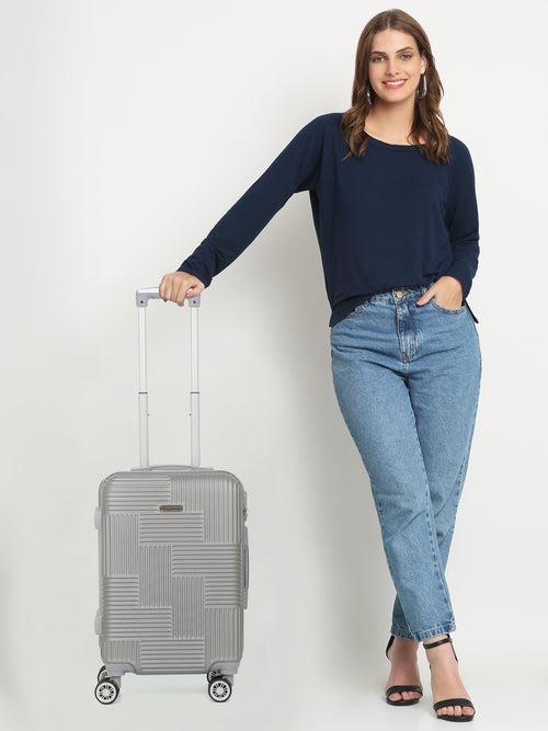 Textured 360 Degree Rotation Hard Cabin-Sized Trolley Bag -55 CM