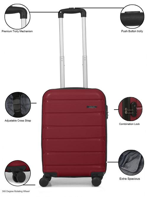 Uno 360-Degree Rotation Hard-Sided Cabin-Sized Trolley Bag 32.2L