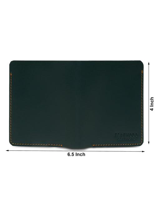 Men Green & Tan Colour Blocked Two Fold Wallet