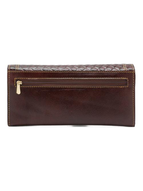 Women Brown 3D Leather Wallet