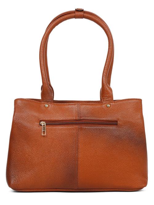 Women Quilted Tan Leather Handbags