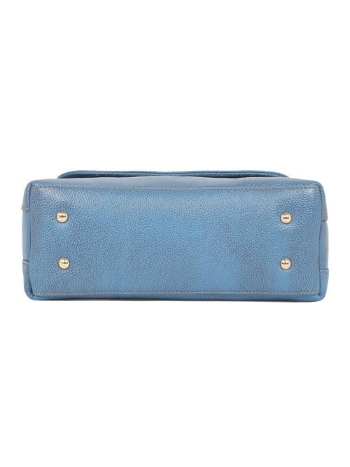 Women SkyBlue Texture Leather Sling Bag