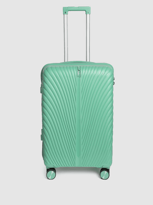 Swan Textured 360 Degree Rotation Cabin Hard Trolley Bag