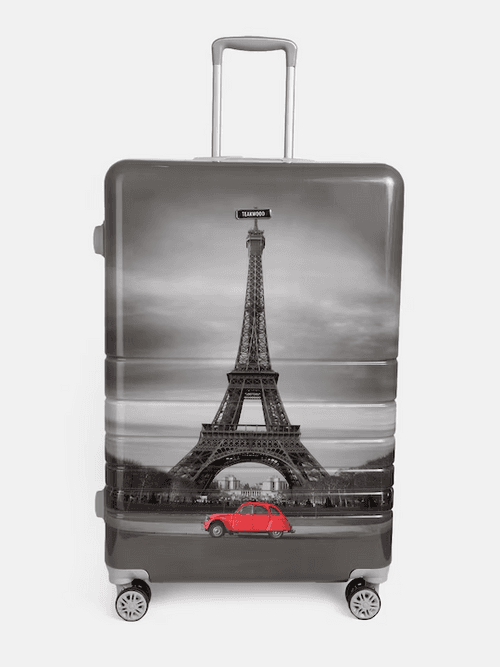 Paris Print 360 Degree Rotation Hard-Sided Cabin-Sized Trolley Bag