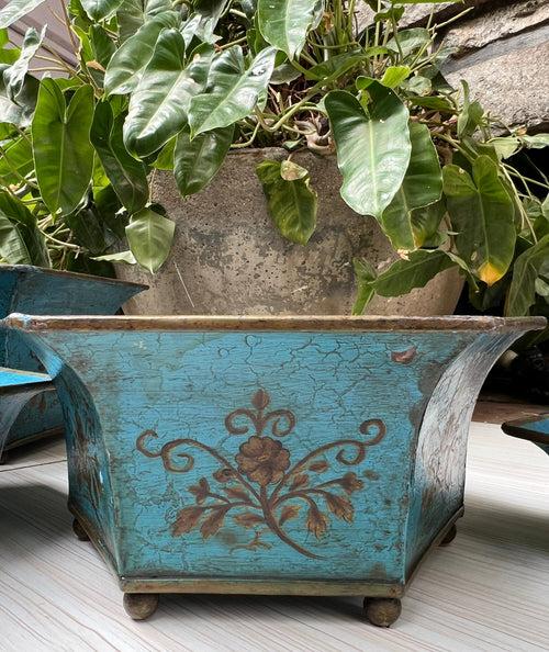 Vintage Blue Planters