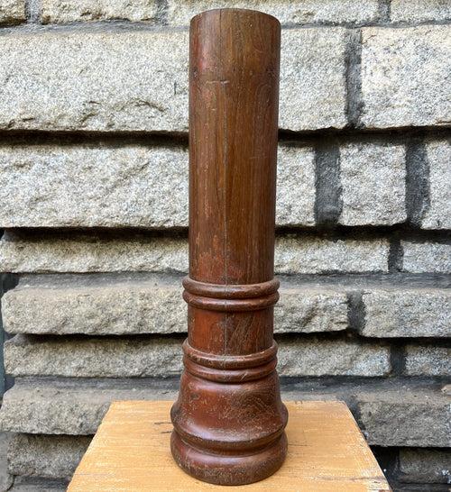 Wooden Pillar Candle Stand