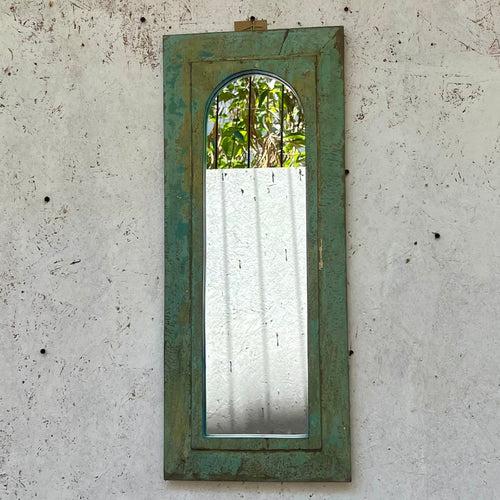 Distressed Blue Jharokha Mirror