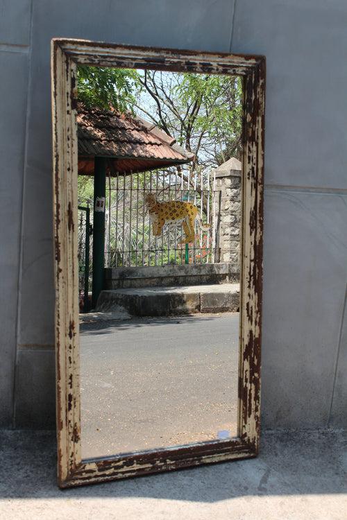 Vintage White Distressed Mirror