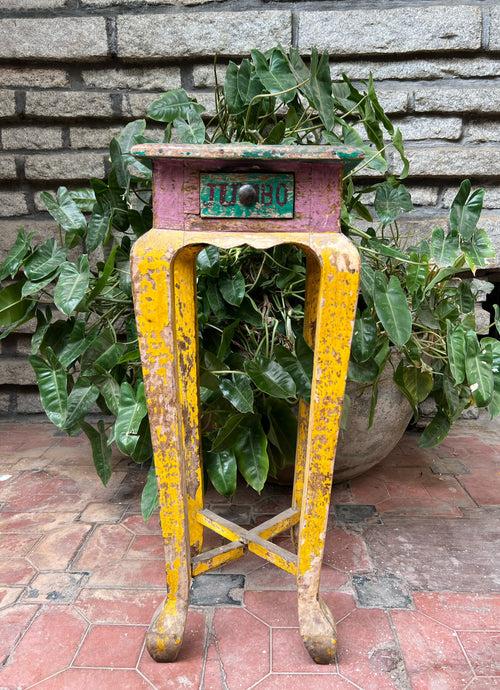 Hand Painted Wooden Corner Table