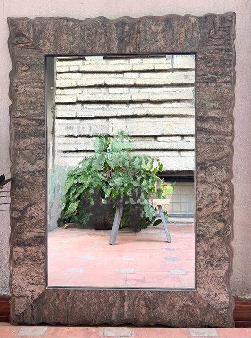 Layered Stone Framed Mirror