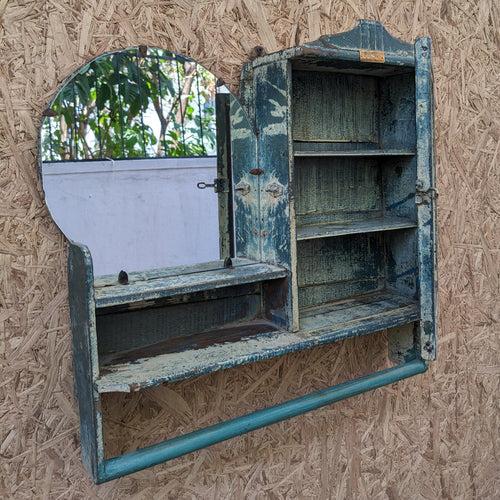 Turquoise Blue Vintage Dresser with Mirror
