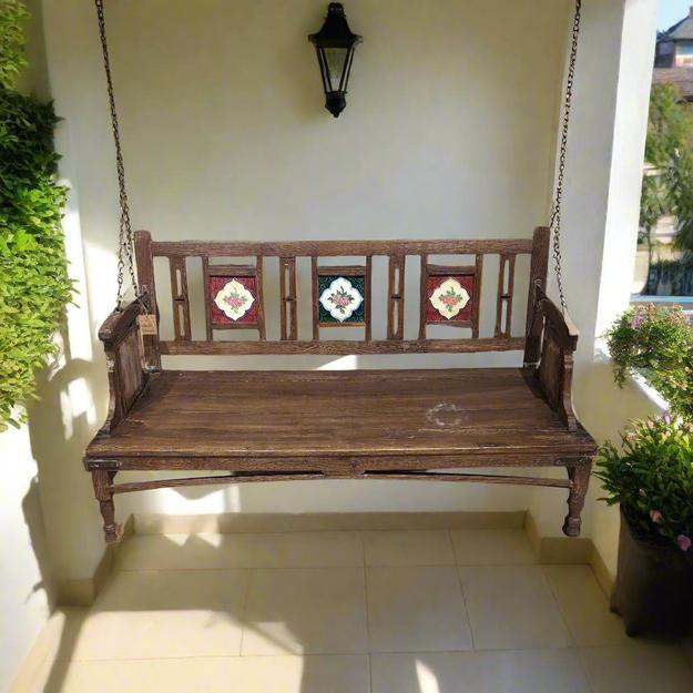 Vintage Wooden Swing / Bench with Two-way Seating