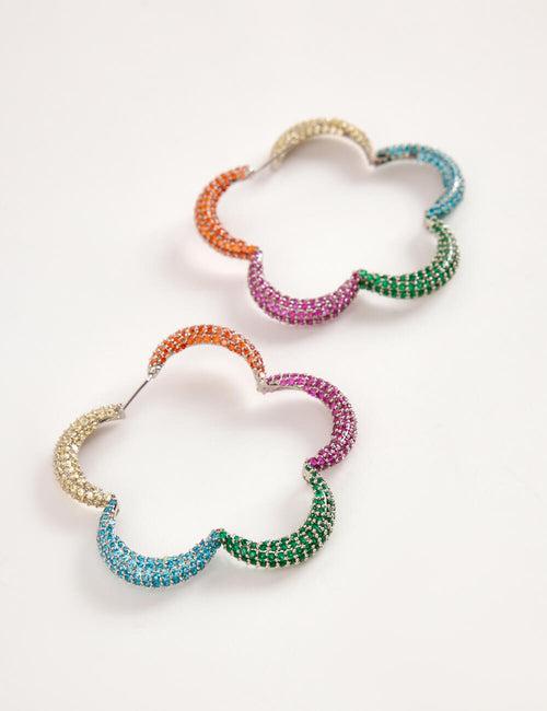 Mini Christina Hoop Earrings In Multicolour