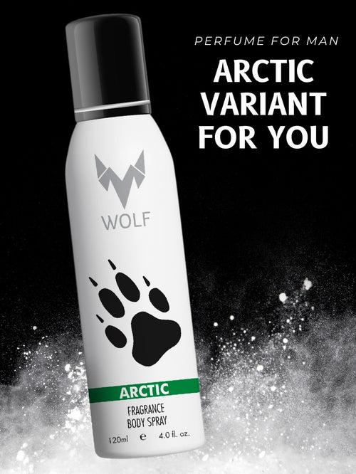 Wolf - NO Gas Perfumed Body spray - Arctic- 120 ml