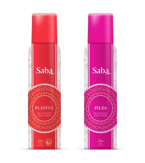 Combo of Saba Filza & Playful Deodorant with Saba Daily Moisturizing Facewash