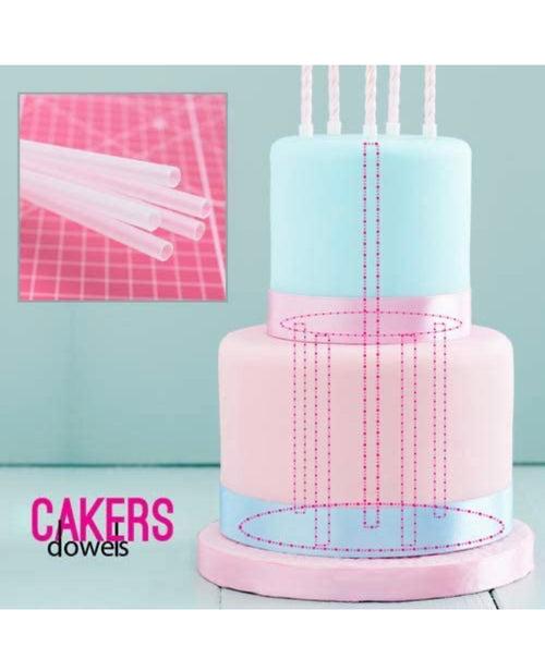 Plastic Dowel Rods for Tiered Cake Construction (Pack of 8 Pieces White)