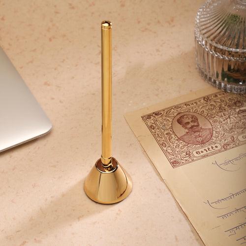 Imperial Brass Pen & Stand - Goldplated