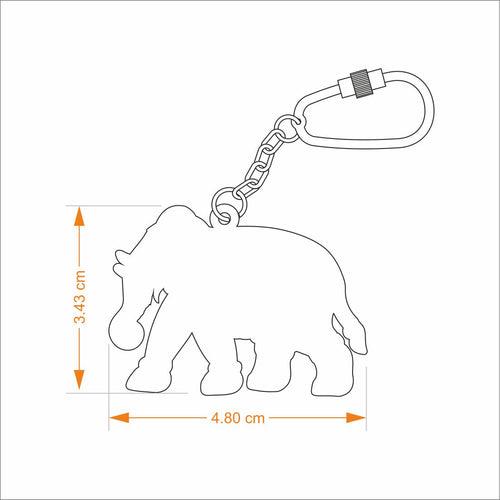 Keychain Elephant - Goldplated