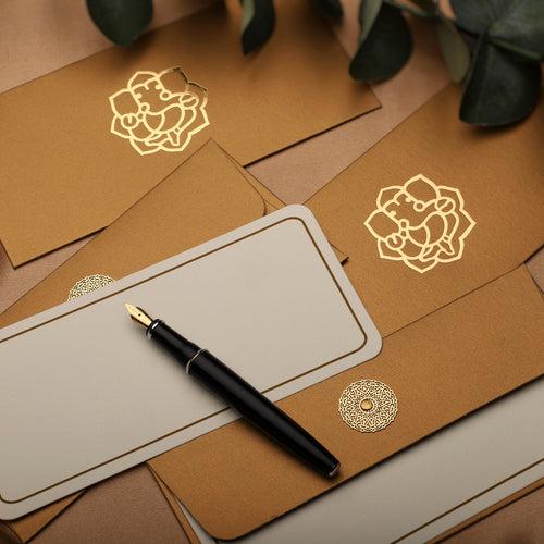 Envelope Goldfoil Set of Four - Sri Ganesha