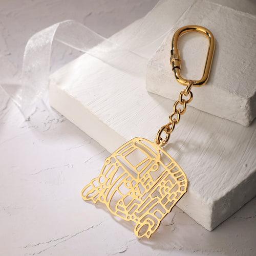 Keychain Autorickshaw - Goldplated