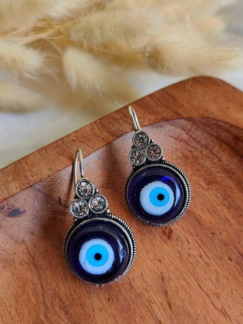 Evil Eye Hook Earrings