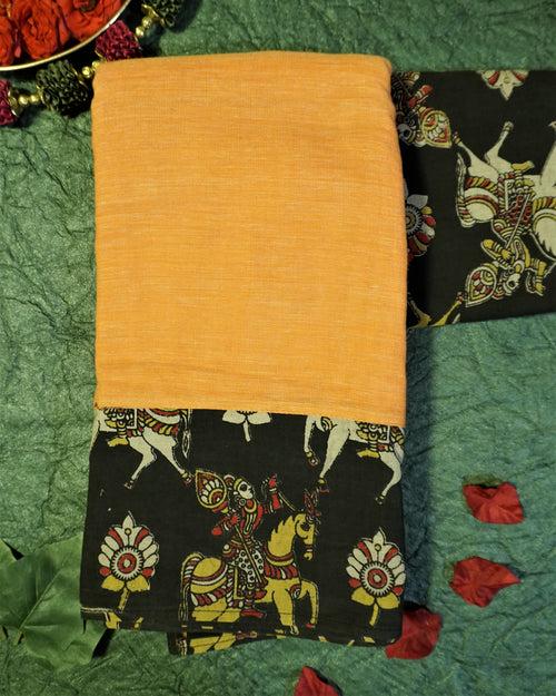 Kuberan Light Orange Dance Practice Saree