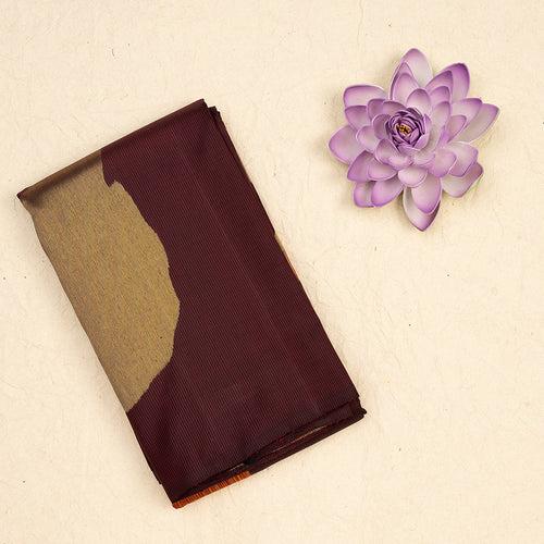 Kuberan Chocolate Brown Kanchivaram Silk Saree