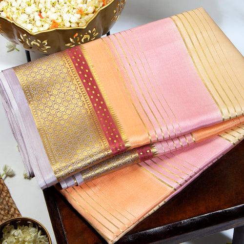 Kuberan Cavern Pink Mysore Silk Saree