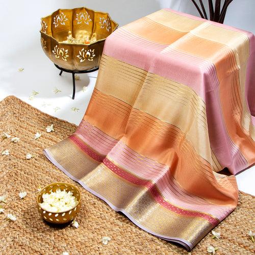 Kuberan Cavern Pink Mysore Silk Saree