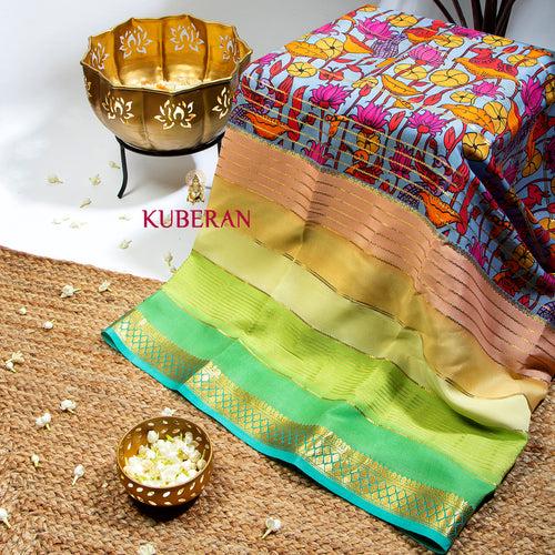 Kuberan Pastel Green Mysore Silk Saree