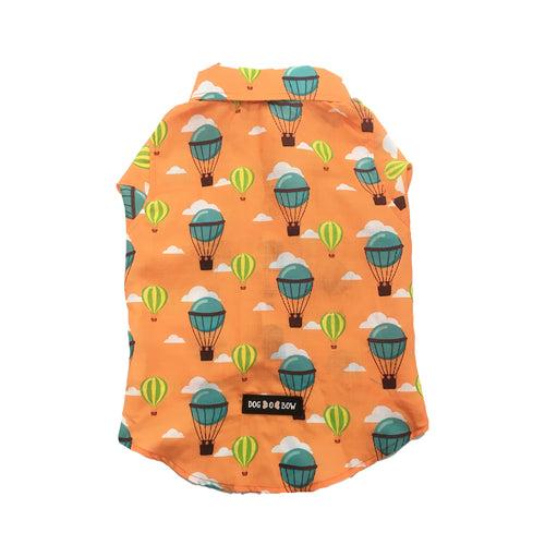 Orange Hot Air balloon Print Shirt