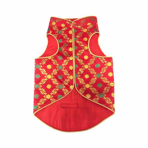 Red Banarasi Sherwani