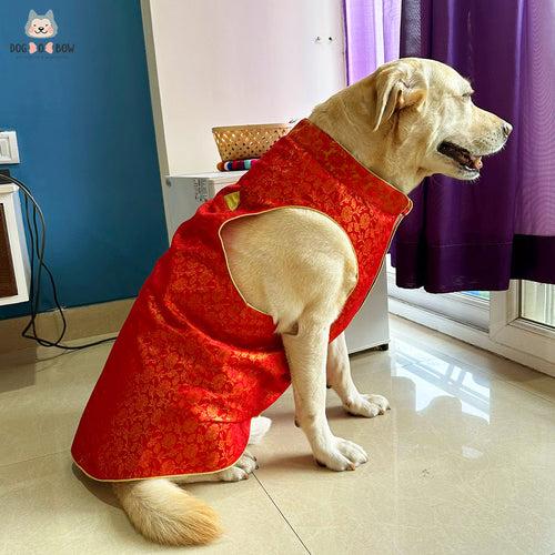 Red Floral Sherwani