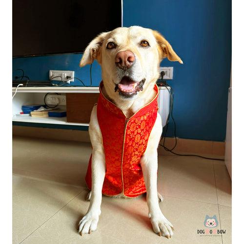 Red Floral Sherwani