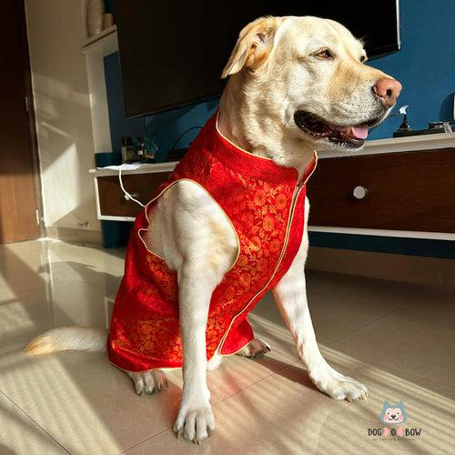 Red Floral Sherwani