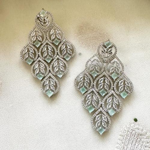 Silver CZ Beauty Cascade earrings