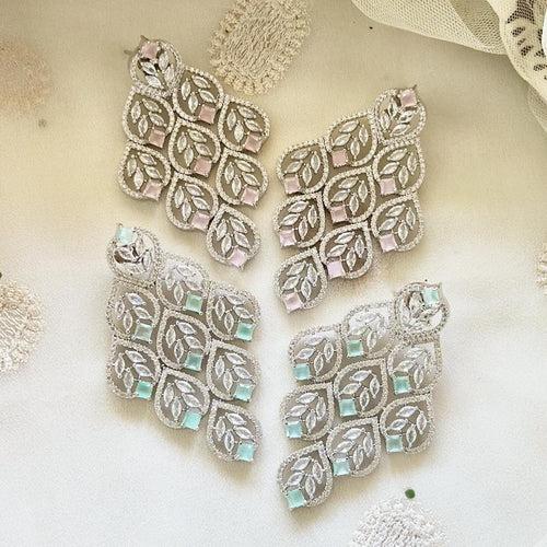 Silver CZ Beauty Cascade earrings