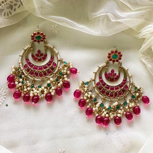 Rani layered chandbali earrings