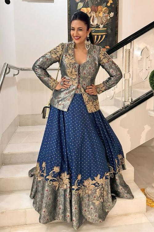 Designer Lehenga with Embroidered Jacket - Divyanka Tripathi Dahiya's Choice