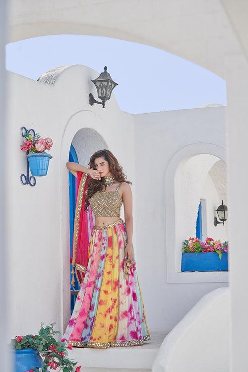 Designer Outfit - Multicolor Lehenga