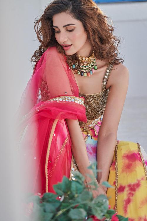 Designer Outfit - Multicolor Lehenga