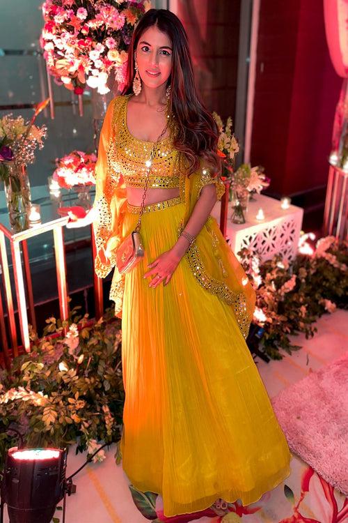 Designer Lehenga Choli with Organza Shrug - Meher Taluja's choice