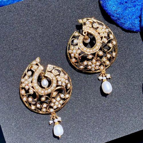 Classy Pearl Stud Earrings | Statement Tops for Women | Pearl Tops ER 604