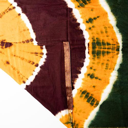 Cotton Bandhani Dress Material (Mehendi Green)