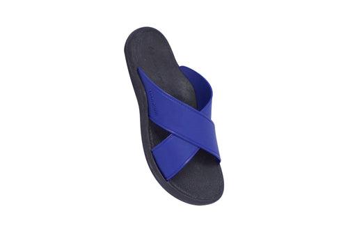 Crossy Black Sole Blue Strap