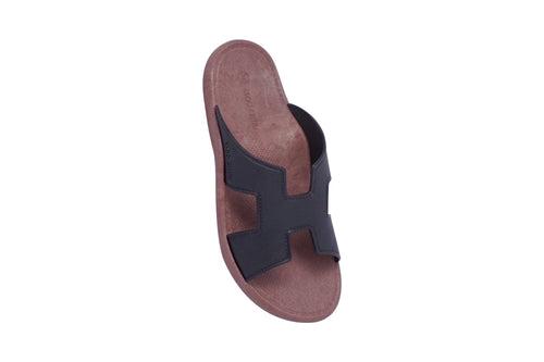 Hermey Brown Sole Black Strap