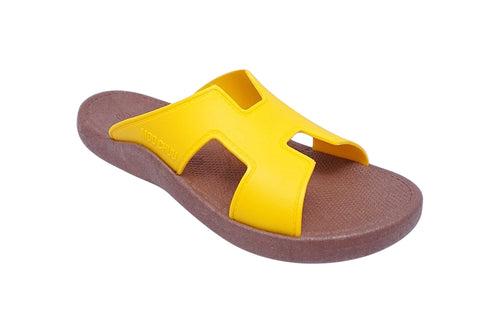 Hermey Brown Sole Yellow Strap