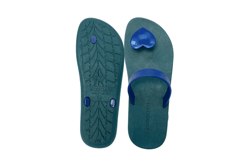 Sweety Heart Green Sole Blue Strap