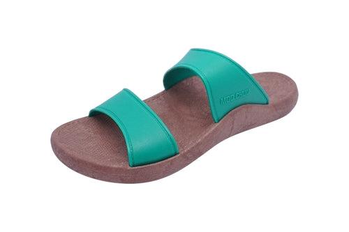 Twinny Brown Sole Green Strap