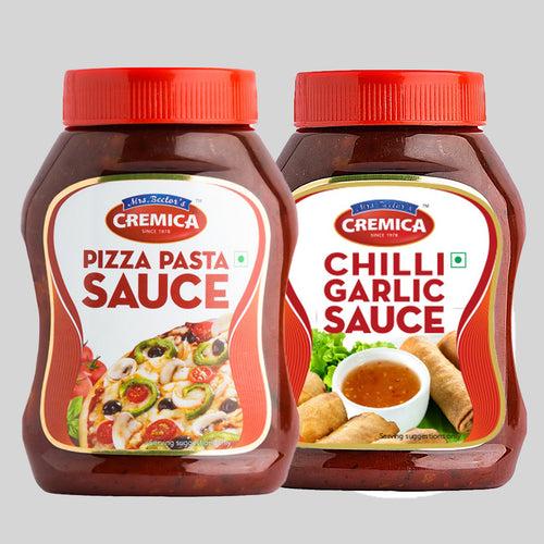 Pizza Pasta & Chilli Garlic Sauce Combo